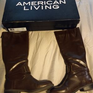 Tall Brown Flat Boots